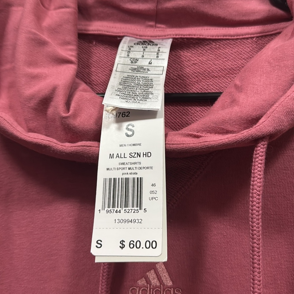Adidas Men's Pink Hoodie - Picture 3 of 3